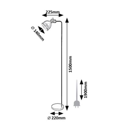 Rabalux - Lampa podłogowa 1xE27/40W/230V beżowy