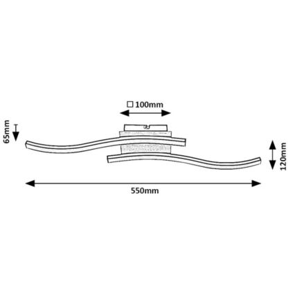 Rabalux - LED Żyrandol natynkowy 2xLED/12W/230V