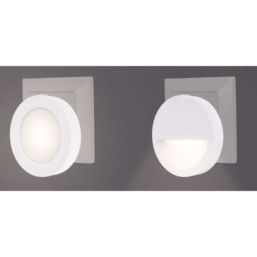 Rabalux - LED Lampka nocna z czujnikiem zmierzchu LED/0,5W/230V 3000K śr. 65 matowe