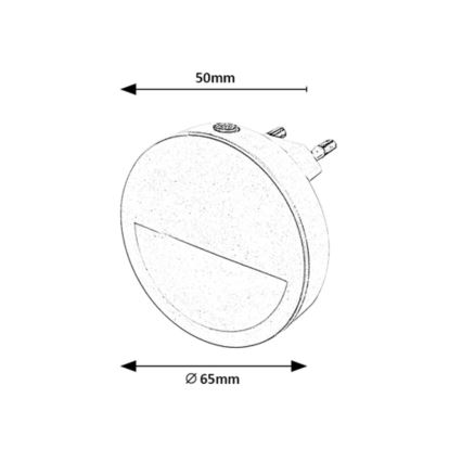 Rabalux - LED Lampka nocna z czujnikiem zmierzchu LED/0,5W/230V 3000K śr. 65 matowe