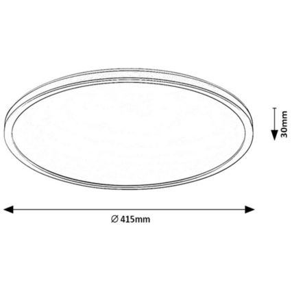 Rabalux - LED RGB ściemnialna lampa sufitowa LED/22W/230V Wi-Fi Tuya + z pilotem śr. 41,5 cm