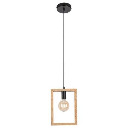 Rabalux - Lampa wisząca na linkę 1xE27/40W/230V czarny/buk