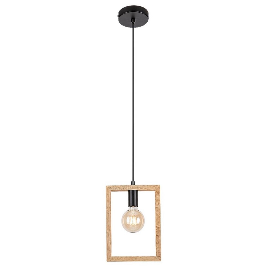 Rabalux - Lampa wisząca na linkę 1xE27/40W/230V czarny/buk