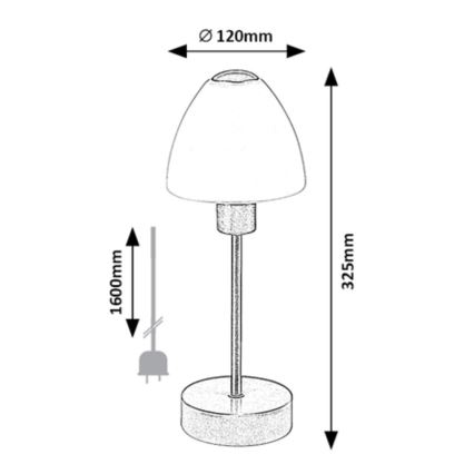 Rabalux - Lampa ściemnialna stołowa 1xE14/40W/230V czarny