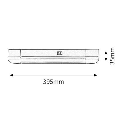 Rabalux - Kuchenne oświetlenie podszafkowe BAND LIGHT 1xG13/10W/230V 39,5 cm srebrne