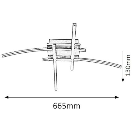 Rabalux - LED Plafon 4xLED/6W/230V 48x66,5 cm