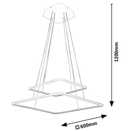 Rabalux - LED Żyrandol LED/65W/230V biały