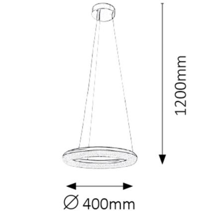 Rabalux - LED Żyrandol ściemnialny LED/24W/230V