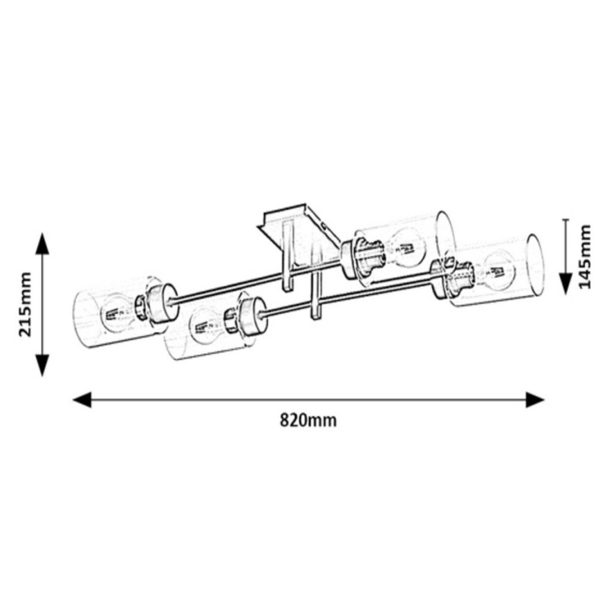 Rabalux - Przysufitowy żyrandol 4xE27/40W/230V 21,5x82 cm