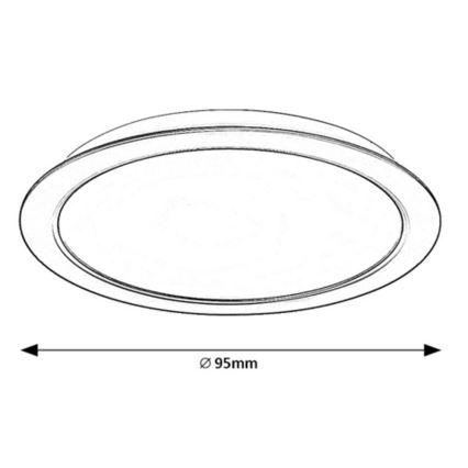 Rabalux - Oprawa sufitowa LED/5W/230V śr. 9,5 cm