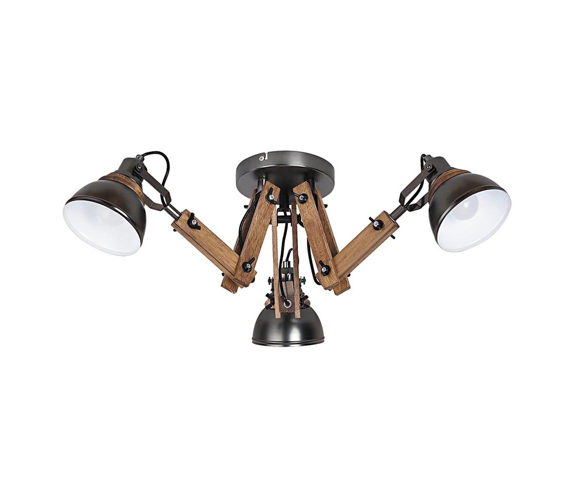 Rabalux 2724 - Żyrandol natynkowy AKSEL 3xE14/15W/230V czarny