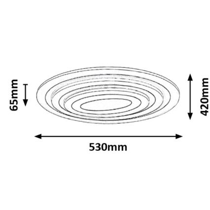 Rabalux - Ściemnialna lampa sufitowa LED/41W/230V z pilotem, śr. 53 cm