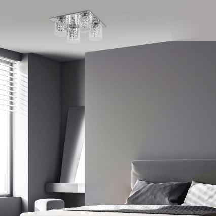 Rabalux - Kryształowy plafon 4xG9/40W/230V 37x37 cm