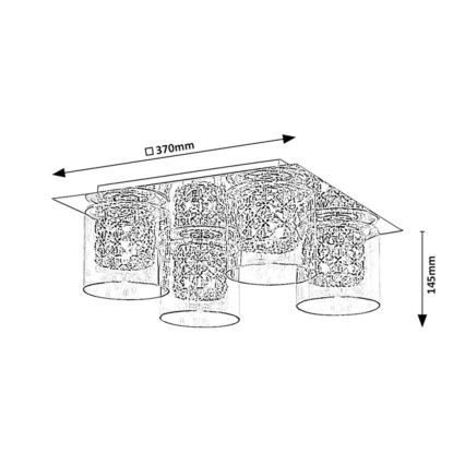 Rabalux - Plafon kryształowy 4xG9/40W/230V
