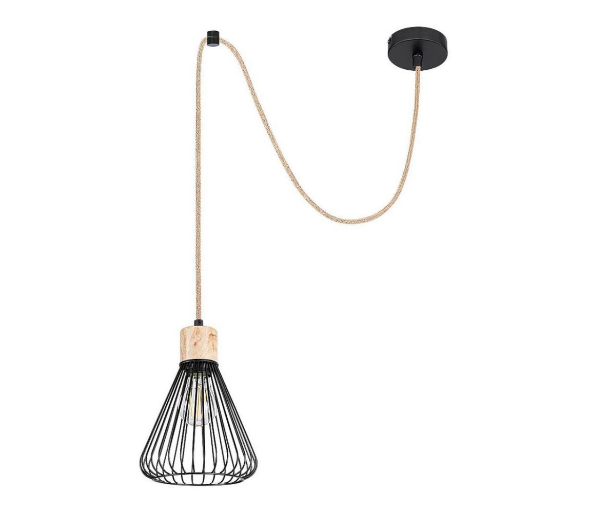 Rabalux 3148 - Żyrandol na lince FARFALLE 1xE27/40W/230V czarny/buk