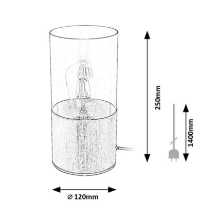 Rabalux - Lampa stołowa 1xE27/40W/230V