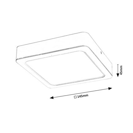 Rabalux - LED Plafon LED/12W/230V 14,5x14,5 cm