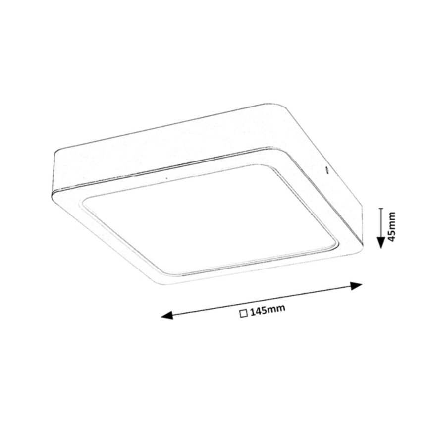 Rabalux - LED Plafon LED/12W/230V 14,5x14,5 cm