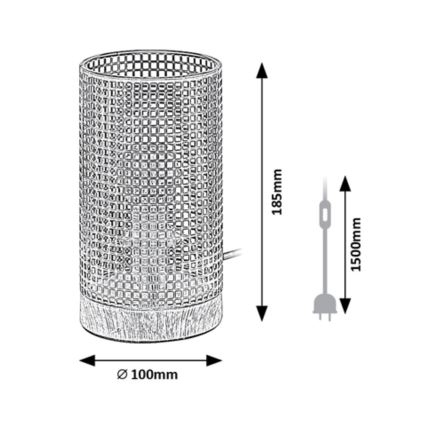 Rabalux - Lampa stołowa 1xE14/25W/230V buk