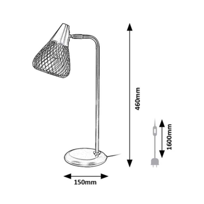 Rabalux - Lampa stołowa 1xE14/25W/230V szary