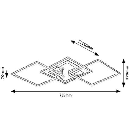 Rabalux - Żyrandol natynkowy LED LED/43W/230V chrom błyszczący