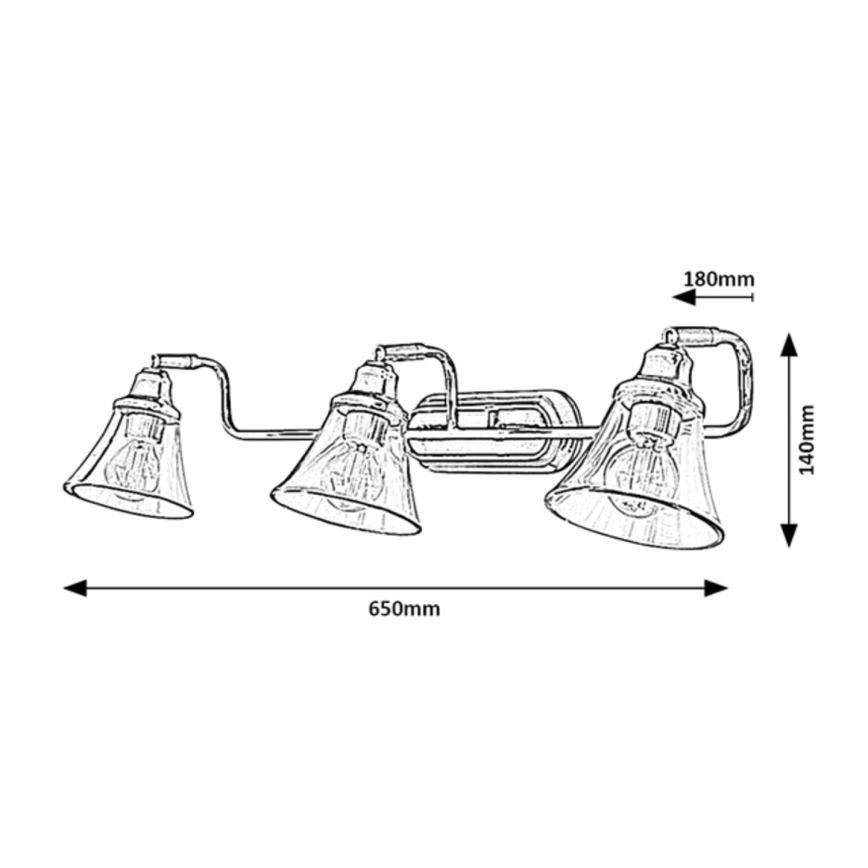 Rabalux - Lampa punktowa łazienkowa 3xE14/40W/230V IP44
