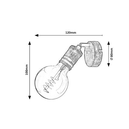 Rabalux - Kinkiet punktowy 1xE27/25W/230V