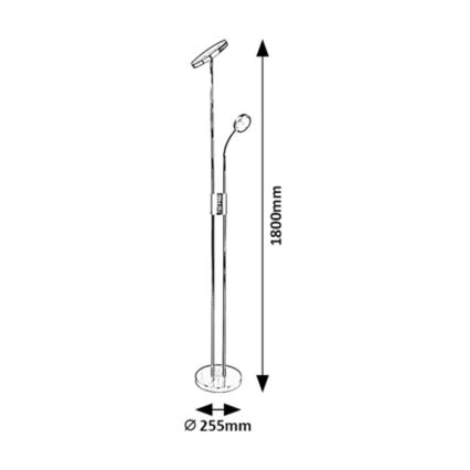 Rabalux - LED Ściemniana lampa podłogowa LED/18,5W/230V + LED/4,5W matowy chrom