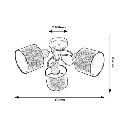 Rabalux - Żyrandol natynkowy 3xE14/40W/230V