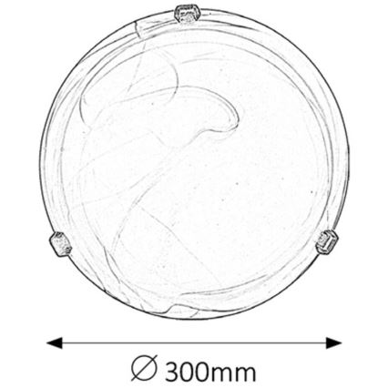 Rabalux - Oprawa sufitowa 1xE27/60W/230V, szkło alabastrowe