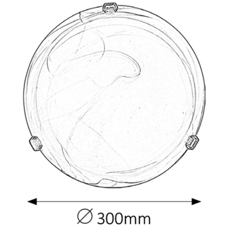 Rabalux - Oprawa sufitowa 1xE27/60W/230V, szkło alabastrowe