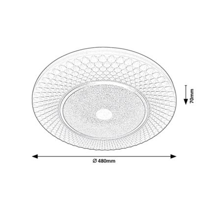 Rabalux - LED Ściemniany plafon LED/72W/230V 3000-6500K + pilot