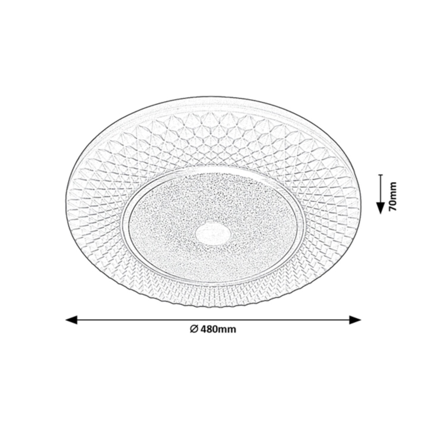 Rabalux - LED Ściemniany plafon LED/72W/230V 3000-6500K + pilot