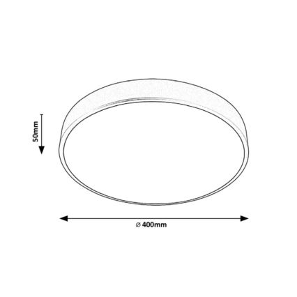 Rabalux 3315 - LED Plafon TESIA LED/36W/230V 40 cm srebrny