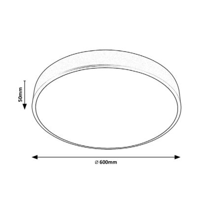 Rabalux - LED Plafon ściemnialny LED/60W/230V 60 cm + pilot zdalnego sterowania