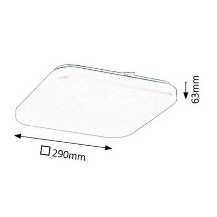 Rabalux - LED oprawa sufitowa LED/20W/230V 29x29 cm