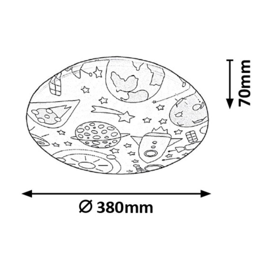 Rabalux - LED Plafon dziecięcy LED/24W/230V
