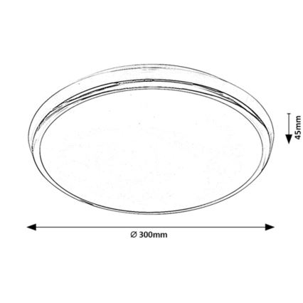 Rabalux - LED RGB Plafon łazienkowy LED/18W/230V śr. 30 cm 3000-6500K IP44 + pilot zdalnego sterowania