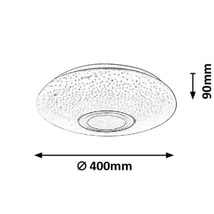 Rabalux - LED RGB ściemnialny plafon z głośnikiem LED/24W/230V Wi-Fi Tuya + pilot zdalnego sterowania