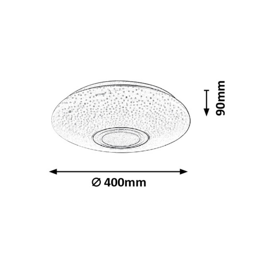 Rabalux - LED RGB Ściemnialna lampa sufitowa z głośnikiem LED/24W/230V Wi-Fi Tuya + zdalne sterowanie