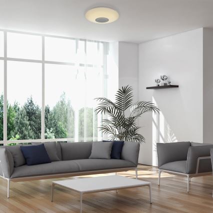 Rabalux - LED RGB Ściemnialna lampa sufitowa z głośnikiem LED/24W/230V Wi-Fi Tuya + zdalne sterowanie Ø 40 cm