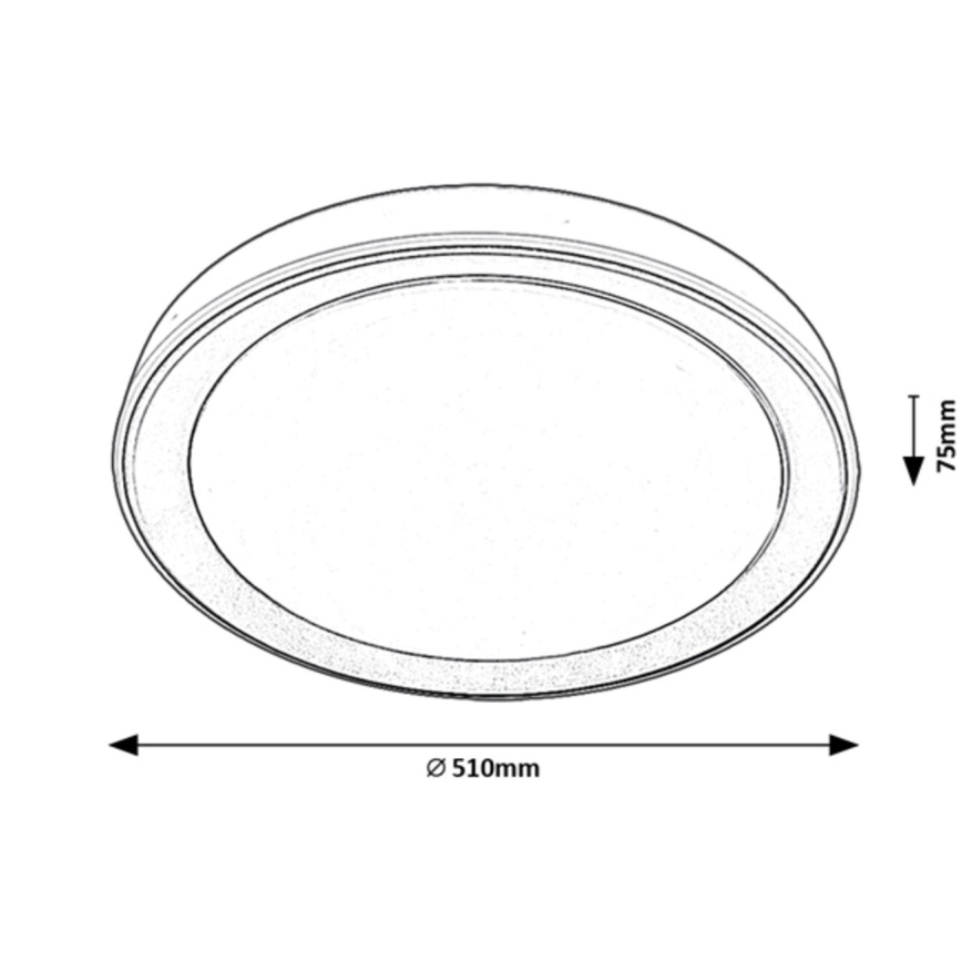 Rabalux - LED RGB ściemnialny plafon LED/40W/230V 2700-6500K Wi-Fi Tuya śr. 51 cm + pilot zdalnego sterowania