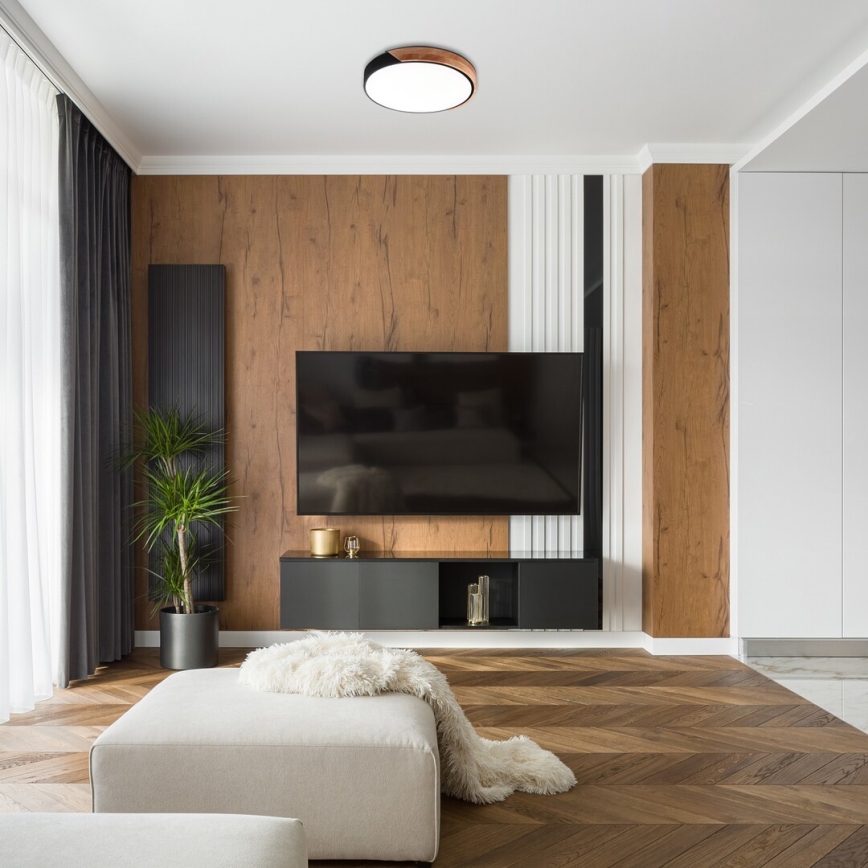 Rabalux - Plafon LED 24W/230V czarny/dąb śr. 41,5 cm