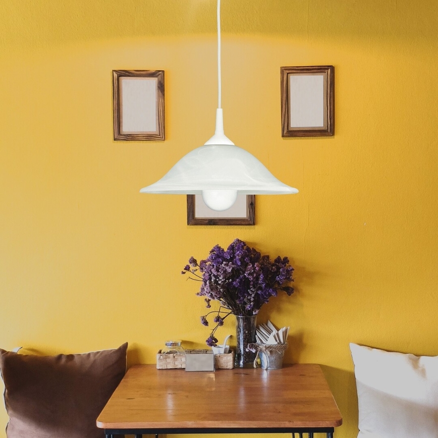 Rabalux - Żyrandol 1xE27/60W/230V, szkło alabastrowe