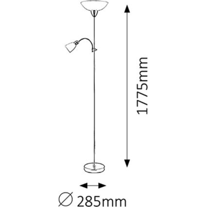 Rabalux - Lampa podłogowa 1xE27/60W+E14/40W/230V