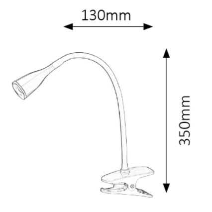 Rabalux - LED Lampa stołowa z klipsem 1xLED/4,5W/230V