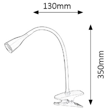 Rabalux - LED Lampa stołowa z klipsem 1xLED/4,5W/230V