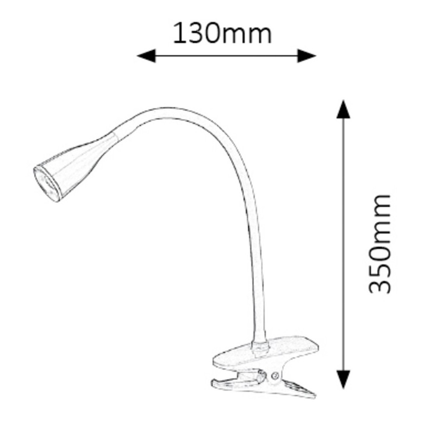 Rabalux - LED Lampa stołowa z klipsem 1xLED/4,5W/230V