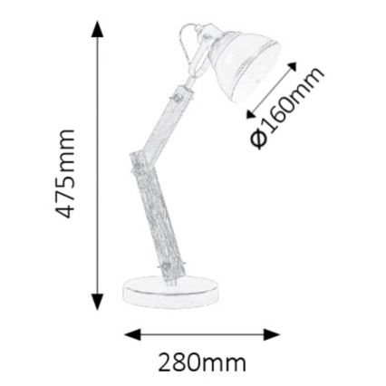 Rabalux - Lampa stołowa 1xE14/15W/230V czarna