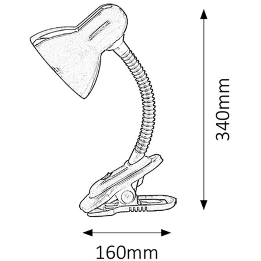 Rabalux - Lampa z klipsem 1xE27/40W/230V